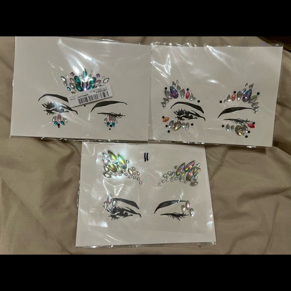 Coachella face jewels set of 3